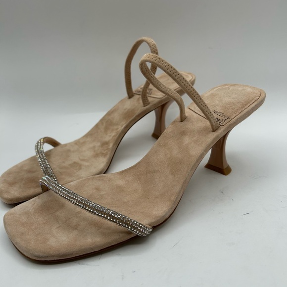 NEW • Jeffrey Campbell • Jewel Embellished Strappy Square Toe Mule kitten Heel 8 - Picture 8 of 16